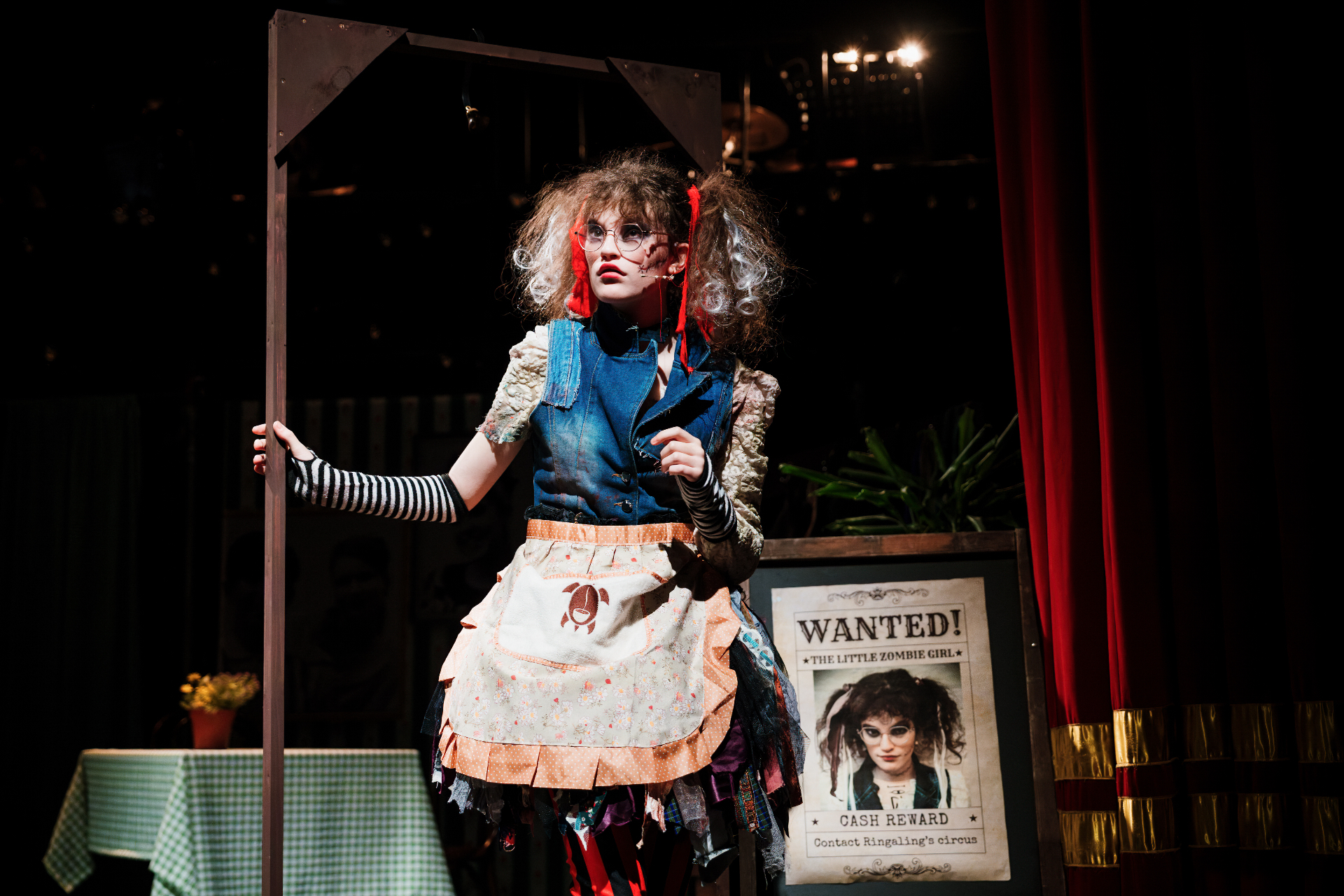A soloist mid-aria in performance.